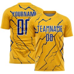 Jersey Lightning Royal-White Uniform Custom Sublimation Soccer Sports Gold